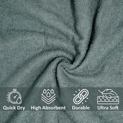 Swaursaha Premium Cotton Bath Towel 600 Gsm | Ultra Soft, Quick Dry, Super Absorbent Towel For Home, Spa, Gym & Travel (Grey)