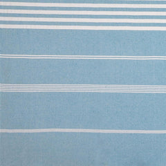 210 TC Double Bedsheet With Two Pillow Cover - Queen Size 90 X 100 Inches, White & Sky Blue | Handloom Cotton Bedsheets For Double Bed | All Season Comfort