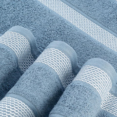 Casa Copenhagen Egyptian Cotton Waffle Large Size Bath Towel 500 Gsm (Dusty Blue)