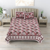 100% Cotton King Size Bedsheet With 2 Matching Pillow Covers - 90 X 108 Inches, Multicolor | Designer Printed Bedsheet Set - Naturally Soft, Breathable, & Skin-Friendly
