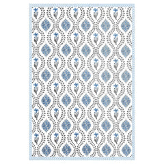Cotton Single Bedsheet For Single Bed With 1 Pillow Cover - 60 X 90 Inches, White & Blue | 240 Thread Count - Breathable & Lightweight | Perfect For All-Season Use