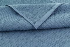 Casa Copenhagen Egyptian Cotton Waffle 1 Pcs Large Bath Towel 500 Gsm (Dusty Blue)