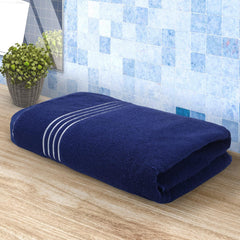 Khillayox Cotton Extra Large Size Bath Towel 450 Gsm | For Men & Women (Blue)