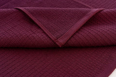 Casa Copenhagen Egyptian Cotton Waffle 1 Pcs Large Bath Towel 500 Gsm (Burgundy)