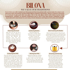 Organic A2 Bilona Gir Cow Desi Ghee By Gir Amritphal | Good Source Of Healthy Desi Cow Ghee Perfect For Joint Pain | (500ml) 16.9 Ounce | Jar Pack