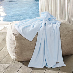 Spread Spain 100% Bamboo Face Towel 360 Gsm | Ultra Soft Absorbent, Quick Dry Towels For Facewash, Gym, Sports, Travel, Suitable For Acne Prone Skin | Pack Of 2 (Sky Blue)