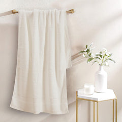 Spread Spain Cotton Bath Towels Large Size 600 Gsm | Ring Spun Bath Towel Soft & Absorbent Bath Towel For Men & Women (Ivory)
