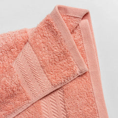 Ddecor Cotton Hand Towel 500 Gsm - Pack Of 2 (Peach)