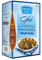 100% Pure Healthy Ghee By Mother Dairy | Good Source Of Energy & Vitamin A Healthy Great Taste Ghee Perfect For Halwa | (1 Liters) 33.8 Ounce | Box Pack