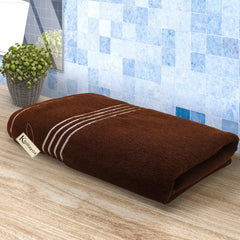 Khillayox Cotton Extra Large Size Bath Towel 450 Gsm | For Men & Women (Brown)