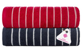 Casa Copenhagen Designed In Denmark Estatic Super Soft 2 Pieces 100% Cotton Large Bath Towel 525 Gsm - Pink & Navy