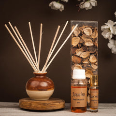 JASMINE REED DIFFUSER | POTPOURRI OIL WITH STICK BEST FOR GIFTING YOUR LOVED