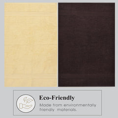 Fresh From Loom Luxury Fur Collection Hand Towel 500 Gsm Napkins Cotton High Absorbency Double Stitched Size (Cream & Coffee) - Set Of 4