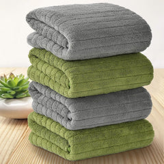 Urbanleaf Stripe Microfiber Hand Towels 340 Gsm | Gym & Workout Towels, Pack Of 4 (Multicolor 3)