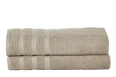 Senses By Riba Cotton Bath & Swim Towel 1000 Gsm | Ultra Soft, Super Absorbent Bath Sheet (Taupe) - Pack Of 2