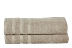 Senses By Riba Cotton Bath & Swim Towel 1000 Gsm | Ultra Soft, Super Absorbent Bath Sheet (Taupe) - Pack Of 2