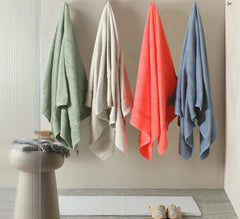 Fash Home International Quick Dry Star Border Bath Towel 2000 Gsm | Soft & Absorbent Solid Bath Towel Lightweight & Skin-Friendly Towel For Everyday Use (4 Pcs) - Multicolor