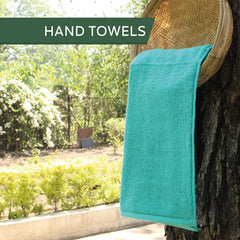 Heelium Bamboo Hand Towel 800 Gsm | Ultra Absorbent & Anti-Bacterial 3x Softer Than Cotton Towels | Pack Of 3 - Teal