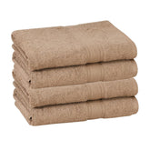 Fresh From Loom Luxury Edition Egyptian 100% Pure Cotton Bath Towel 2400 Gsm | High Water Heavy Soft Dual Stitched Bath Towel (British Tan) - 4 Pcs