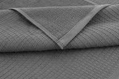 Casa Copenhagen Egyptian Cotton Waffle 1 Pcs Large Bath Towel 500 Gsm (Grey Violet)