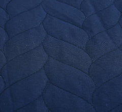 Quilted Double Bedsheet For King Size With 2 Pillow Covers | 90 X 100 Inches, Navy Blue - 240 Thread Count Super Soft Bedding Set