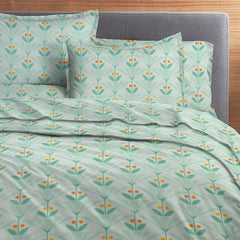 100% Microfiber Double Bedsheets Queen Size With 2 Pillow Covers | 90 X 100 Inches, Light Green | Durable & Long Lasting Fabric, Easy Hand & Machine Wash