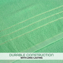 Kuber Industries Bath Towel 1800 Gsm | Towel For Bath, Gym, Travel & Beach | Plain Lining (Green)- Pack Of 4