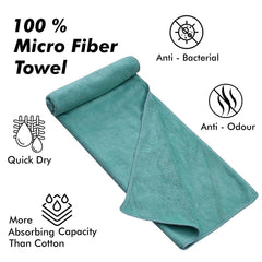 Yellow Weaves Super Soft Microfiber Hand Towels 400 Gsm | Gym & Workout Towels Set Of 4 (Multicolour)