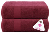 Casa Copenhagen Egyptian Cotton Exotic Hand Towel 400 Gsm (Burgundy)- 2 Pcs
