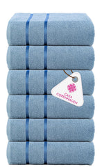Casa Copenhagen Egyptian Cotton Ecstatic Hand Towel 740 Gsm (Dusty Blue)- 6 Pcs