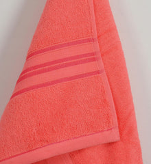 Cotton Bolls Textiles 100% Cotton Bath Towel 600 Gsm | Super Soft & Absorbent Quick-Dry Bath Towel Textured & Durable Cotton Towel (Peach)