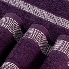 Casa Copenhagen Egyptian Cotton Waffle Large Size Bath Towel 500 Gsm (Dark Purple)