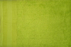 Casa Copenhagen Egyptian Cotton Pleates 1 Pcs Large Bath Towel 500 Gsm (Lime Green)