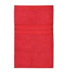 Cotton Bolls Textiles 100% Cotton Bath Towel 600 Gsm | Super Soft & Absorbent Quick-Dry Bath Towel Textured & Durable Cotton Towel (Classic Red)