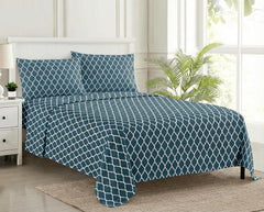 Jaipuri Design Cotton King Size Printed Bedsheet With 2 Pillow Covers - 108 X 108 Inches, Deep Sea Blue | Ideal For Home Use & Perfect For Gifting On Weddings, Housewarmings & Festivals