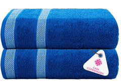Casa Copenhagen Egyptian Cotton Exotic Hand Towel 400 Gsm (Electric Blue)- 2 Pcs