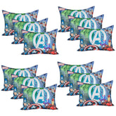 Kid's Soft Pillow For Sleeping, Marvel Avengers Print Pillow, Sky Blue - 12 X 18 Inch | Suitable For All Sleepers, Multipurpose & Comfortable, Breathable, Washable - Pack Of 12