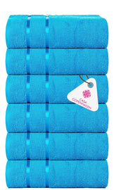Casa Copenhagen Egyptian Cotton Ecstatic Hand Towel 740 Gsm (Teal Blue)- 6 Pcs
