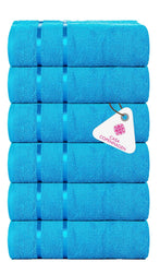 Casa Copenhagen Egyptian Cotton Ecstatic Hand Towel 740 Gsm (Teal Blue)- 6 Pcs