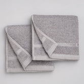 Welspun 100% Cotton Easy Care Hand Towel 400 Gsm | Quick Dry Ultra Soft Hand Towel (Grey) - Pack Of 2