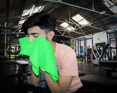 Softspun Microfiber Gym & Sports Sweat Towel 340 Gsm | Ultra Absorbent Lightweight Ultracompact Quick Drying For Working Out, Camping Hiking Travel Men & Women (Green)