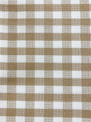 Athom Living Premium Cotton Light Weight Quick-Dry High Absorbent Cotton Bath Towel 250 Gsm, (Beige Checks)