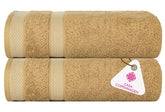 Casa Copenhagen Egyptian Cotton Exotic Hand Towel 400 Gsm (Sand Beige)- 2 Pcs