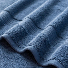Vilasiya Plushwave 100% Cotton Bath Towel 650 Gsm | Zero Twist Yarn Luxurious Soft & Extra Absorbent Bath Towel (Blue)