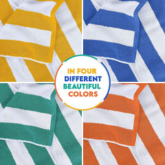 Ayus Turkish 100% Cotton Bath Towel 1600 Gsm (4 Piece)- Multicolor