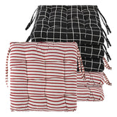 Soft Cotton Chair Cushions Pillow For Sitting, Printed - Maroon & Black Color | Pillow For Office Work & Posture Support | Sitting Cushion & Back Rest For Chair, Pain Relief - Pack Of 6