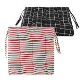 Soft Cotton Chair Cushions Pillow For Sitting, Printed - Black & Maroon Color | Pillow For Office Work & Posture Support | Sitting Cushion & Back Rest For Chair, Pain Relief - Pack Of 2