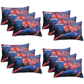 Kid's Soft Pillow For Sleeping, Marvel Spiderman Print Pillow, Navy Blue - 12 X 18 Inch | Suitable For All Sleepers, Multipurpose & Comfortable, Breathable, Washable - Pack Of 12