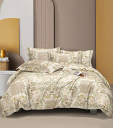 1 King Size Comforter With 1 King Size Flat Bedsheet & 2 Pillow Cover - (90x100 Inch) Desert Ivory | Perfect Gifts Set Wedding, Anniversary - 4 Pcs Bedding Set