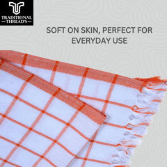 Traditional Thread'S 100% Cotton Large Size Bath Towel 400 Gsm, | Set Of 2 | Ultra Soft, Absorbent, Light Weight & Quick Dry Towel